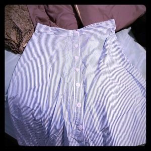 Pleated button down skirt